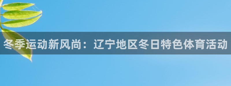 抖球体育app手机版免费：冬季运动新风尚：辽宁地区冬日特色体育活动